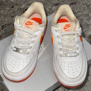 Nike Kids' Sneakers - White and Orange